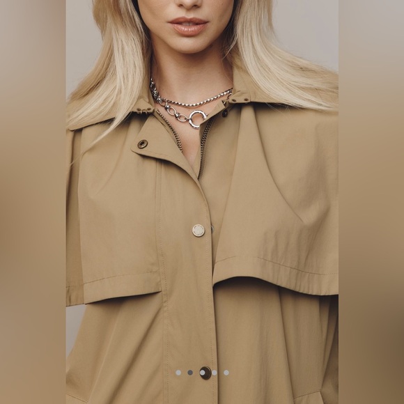 Avec Les Filles Hooded Cape Raincoat - Picture 4 of 16